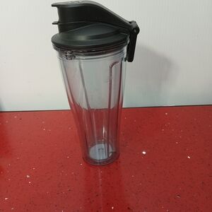 Clear Plastic Shaker Bottle with Black Lid